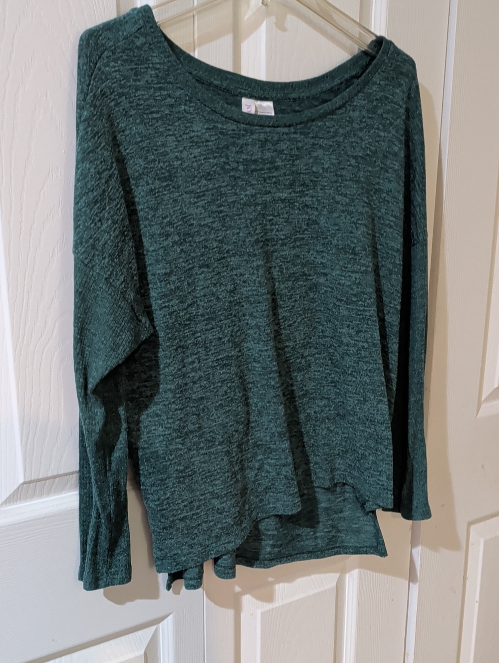 Soft Heathered Teal Long Sleeve Top